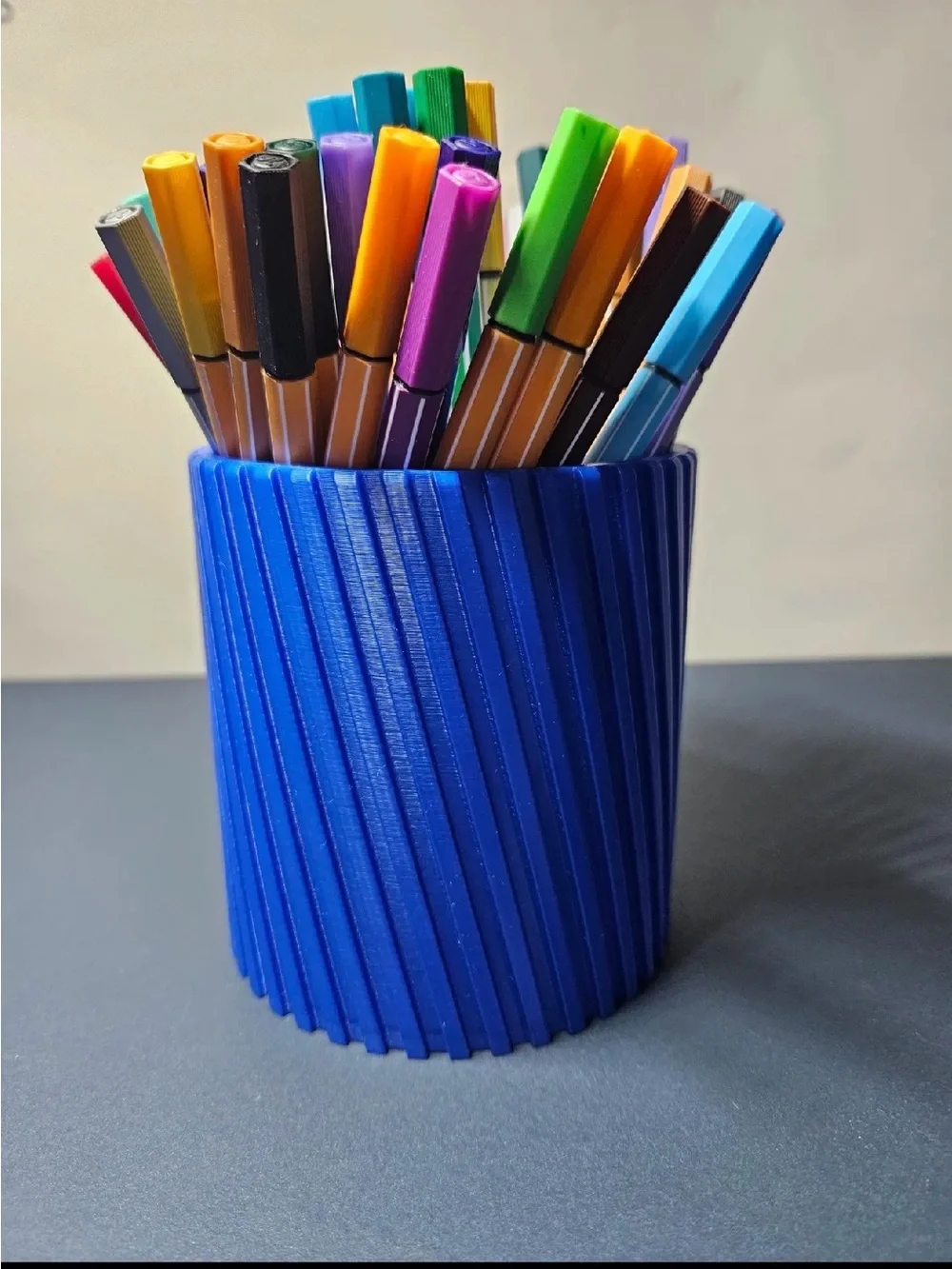 Blue pencil  Cup  Holder